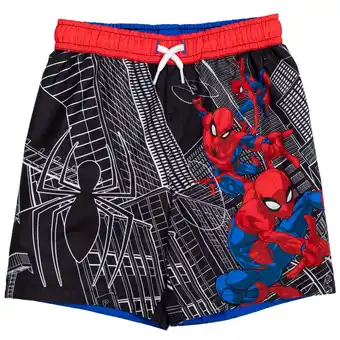 Walmart Marvel Spider-Man Big Boys Swim Trunks Bathing Suit Toddler to Big Kid offer