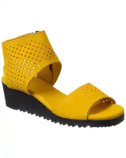 Walmart Arche Balajo Suede Wedge Sandal, 40, Yellow offer