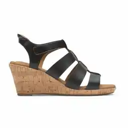 Walmart Rockport Briah New Gladiator Women's Sandals Black Leather Size 8 M offer