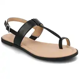 Walmart Journee Womens Gerra T-Strap Toe Ring Flat Sandals offer