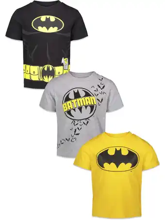 Walmart DC Comics Justice League Batman Toddler Boys 3 Pack T-Shirts Toddler to Big Kid offer