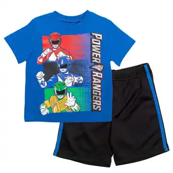 Walmart Power Rangers Big Boys T-Shirt and Mesh Shorts Outfit Set Toddler to Big Kid offer