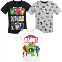 Walmart Marvel Avengers Spider-Man Iron Man Thor Toddler Boys 3 Pack T-Shirts Toddler to Big Kid offer