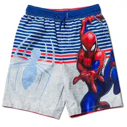 Walmart Marvel Spider-Man Toddler Boys Swim Trunks Bathing Suit Gray 2T offer