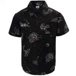 Walmart Star Wars Millennium Falcon TIE Fighter X-Wing Little Boys Button Down Shirt Toddler to Big Kid offer
