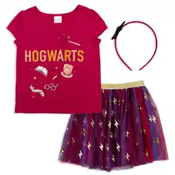 Walmart Harry Potter Little Girls T-Shirt Tulle Skirt and Headband 3 Piece Outfit Set Little Kid to Big Kid offer
