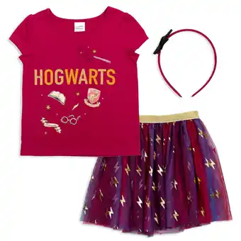 Walmart Harry Potter Little Girls T-Shirt Tulle Skirt and Headband 3 Piece Outfit Set Little Kid to Big Kid offer
