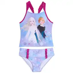 Walmart Disney Frozen Elsa Princess Anna Girls Tankini Top and Bikini Bottom Swim Set Toddler to Big Kid offer