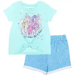 Walmart My Little Pony Toddler Girls T-Shirt and French Terry Shorts Outfit Set Toddler to Little Kid offer