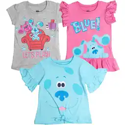 Walmart Nickelodeon Blue's Clues 3 Pack Peplum T-Shirts Toddler to Little Kid offer