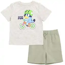 Walmart Bluey Little Boys T-Shirt and Shorts Outfit Set Toddler to Little Kid offer