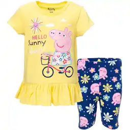 Walmart Peppa Pig Casual Polyester Short Sleeve Outfit Sets (Girls) offer