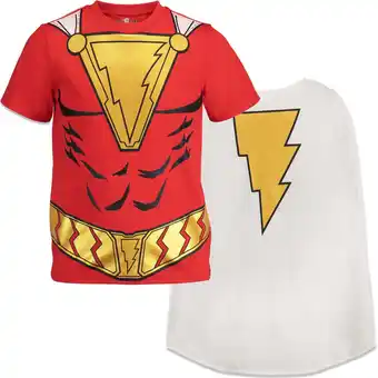 Walmart DC Comics Shazam! Little Boys T-Shirt and Cape Little Kid to Big Kid offer
