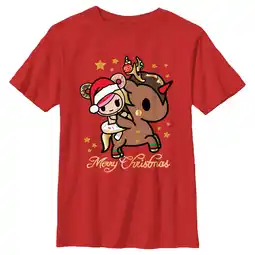 Walmart Boy's Tokidoki Merry Christmas Donutella Graphic Tee Red Large offer