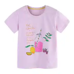 Walmart ZPWKLM ZPWKLM Cute Shirt For Girl Boy Short Sleeve Cartoon Prints Blouse For Toddlers size 18-24M offer
