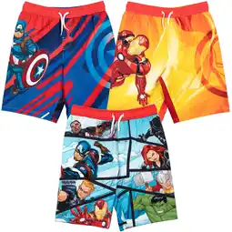Walmart Marvel Avengers Black Panther Captain America Iron Man Hulk Big Boys 3 Pack Swim Trunks 8 offer