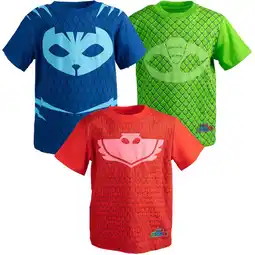 Walmart PJ Masks Catboy Owlette Gekko Toddler Boys 3 Pack T-Shirts Toddler to Big Kid offer