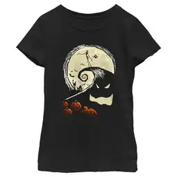 Walmart Girl's The Nightmare Before Christmas Spiral Hill Scene Graphic Tee Black Medium offer