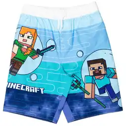 Walmart Minecraft Steve Alex UPF 50+ Swim Trunks Bathing Suit Little Kid to Big offer