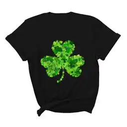 Walmart ZPWKLM Tees For Newborn Cartoon Leaf Print Short Sleeved Round Neck Top For Infnants size 4-5T offer