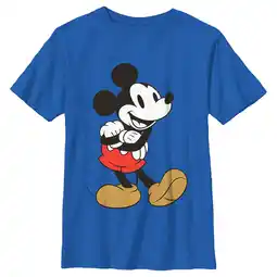 Walmart Boy's Mickey & Friends Retro Pose Graphic Tee Royal Blue Large offer