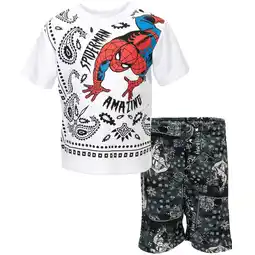 Walmart Marvel Spider-Man Little Boys Athletic T-Shirt and Shorts Outfit Set Little Kid to Big Kid offer