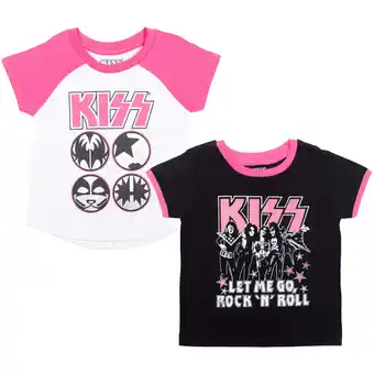 Walmart KISS Big Girls 2 Pack T-Shirts Toddler to Big Kid offer