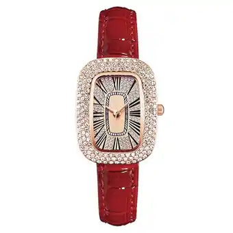 Walmart Exquisite Pigeon Egg & Starry Sky Ladies Mechanical Watch - Elegant Red Dial Timepiece offer