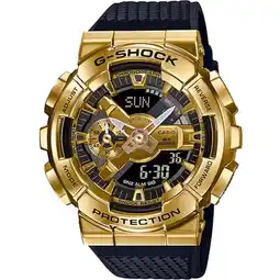 Walmart Casio GM110G-1A9 Men's G-Shock Black And Gold Ana-Digi Dial Watch offer