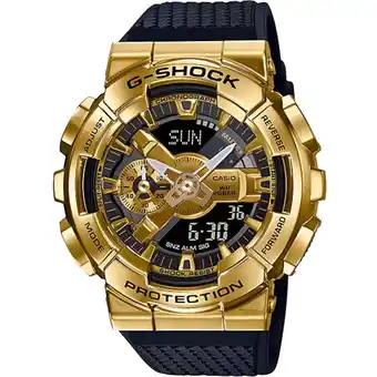 Walmart Casio GM110G-1A9 Men's G-Shock Black And Gold Ana-Digi Dial Watch offer