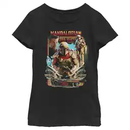 Walmart Girl's Star Wars: The Mandalorian Cobb Vanth Poster Graphic Tee Black X Large offer