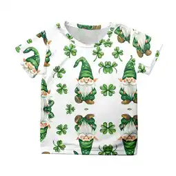 Walmart ZPWKLM ZPWKLM Tops For Infnat Short Sleeve Round Neck Graphic Printed Top For Kids size 3-4T offer