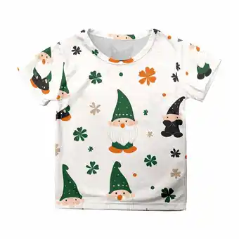 Walmart ZPWKLM T-Shirts For Infnat Printed Short Sleeve Crewneck Blouse For Girls Boys size 3-4T offer