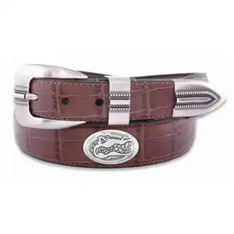Walmart ZeppelinProducts UFL-BOLPTCRC-TAN-42 Florida Concho Croc Tan Leather Belt- 42 Waist offer