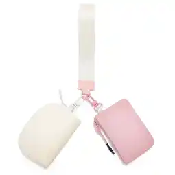 Walmart WHIPPY Dual Pouch Wristlet Wallets for Women Mini Zip Around Wristlet Wallet Portable Coin Purse offer