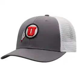 Walmart Men's Top of the World Gray/White Utah Utes Victory Baseline Trucker Adjustable Hat offer