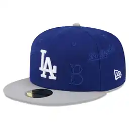 Walmart Men's New Era Royal/Gray Los Angeles Dodgers Multi Logo 59FIFTY Fitted Hat offer