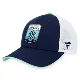 Walmart Men's Fanatics Deep Sea Blue Seattle Kraken 2023 NHL Draft On Stage Trucker Adjustable Hat offer