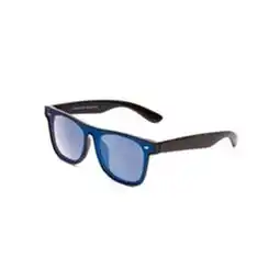 Walmart Buzz black-gray blue mirror Polarized Street & Sport Sunglasses - Black, Grey & Blue Mirror offer