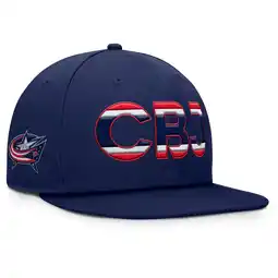 Walmart Men's Fanatics Navy Columbus Blue Jackets Authentic Pro Rink Snapback Hat offer