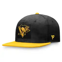Walmart Men's Fanatics Black/Gold Pittsburgh Penguins Authentic Pro Rink Snapback Hat offer