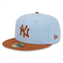 Walmart Men's New Era Light Blue/Brown New York Yankees Spring Color Basic Two-Tone 59FIFTY Fitted Hat offer