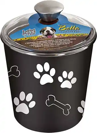 Walmart Loving Bella Treat Canister Dog Food Storage Container, Espresso, 64 oz Capacity offer