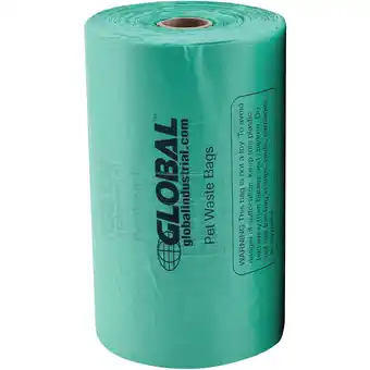 Walmart Global Industrial Pet Waste Plastic Bags With Tie-Handles Green 400 Bags/Roll offer