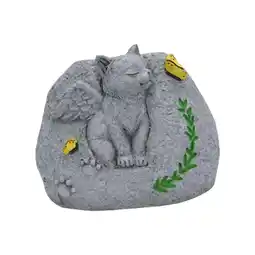 Walmart Gazechimp Cat Memorial Stone Decoration Resin Crafts Loss of Dog Gift Cat Grave Marker for offer
