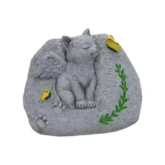 Walmart Gazechimp Cat Memorial Stone Decoration Resin Crafts Loss of Dog Gift Cat Grave Marker for offer