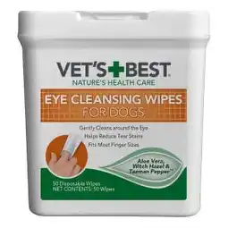 Walmart Vets Best Eye Cleansing Wipes for Dogs - Aloe Vera & Witch Hazel - 50 Count offer