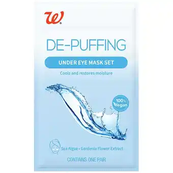 Walgreens Cooling Under Eye Mask, Sea Algae and Gardenia Flower Extract offer