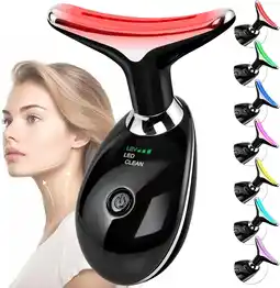 Walmart YEYUN Facial Massager Red-Light-Therapy-for-Face and Neck, Face culpting Wand with 7 Color GUI offer