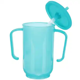 Walmart KONTONTY Feeding Cup Plastic Blue Bedridden Patient Daily Use 1Set 5.9x4.7x2.8in offer